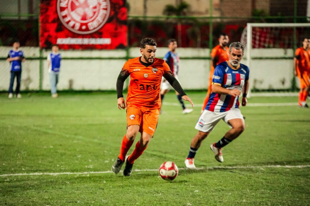 Caio, da Sintonia Esportiva, é acompanhado de perto por Andreazza, da Bandnews Créditos: Giselle Garcia